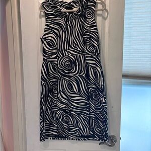 Kate Spade Zebra Print Midi Dress